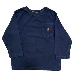 Long Sleeve Navy Blue Boys T-Shirt